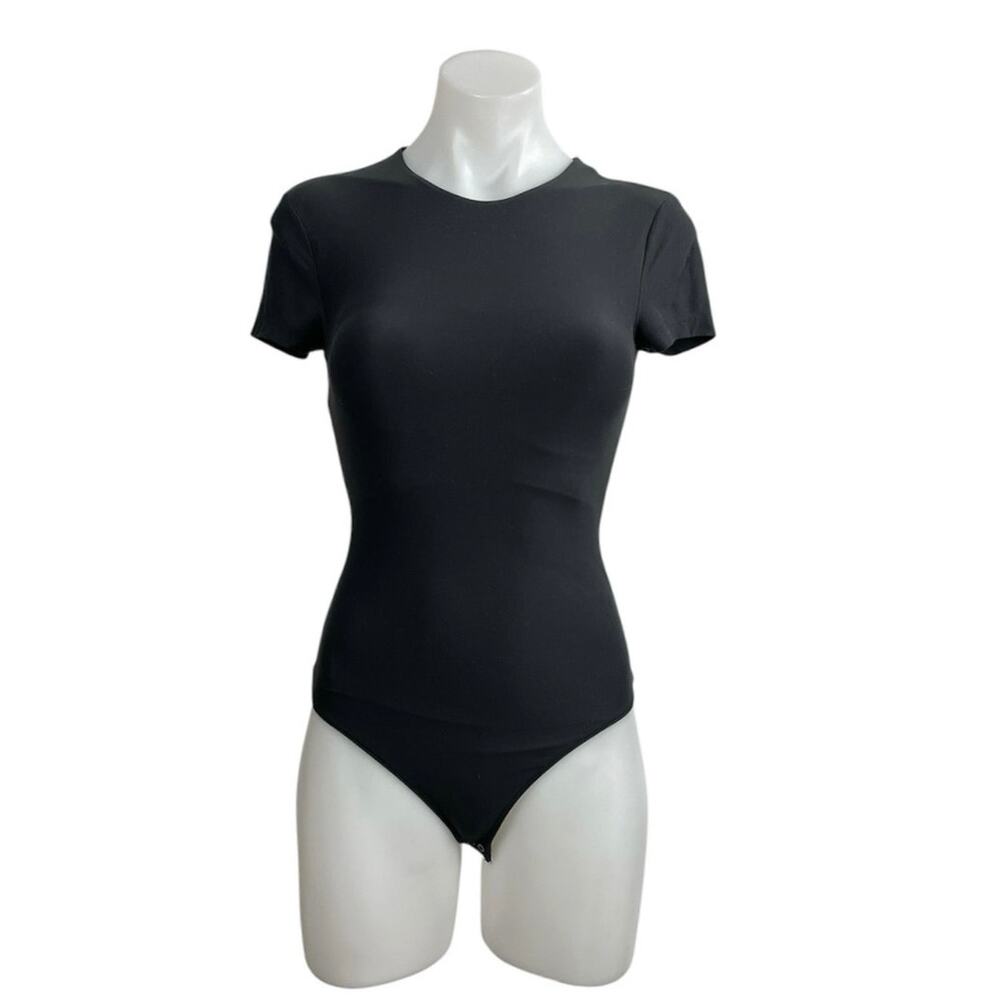 Abercrombie & Fitch Black Crew Neck Short Sleeve Tee T-Shirt Bodysuit Top Sz XS